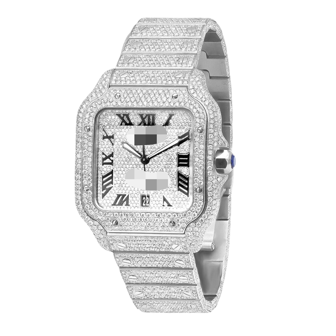 Moissanite Cartier Santos (ICED OUT)