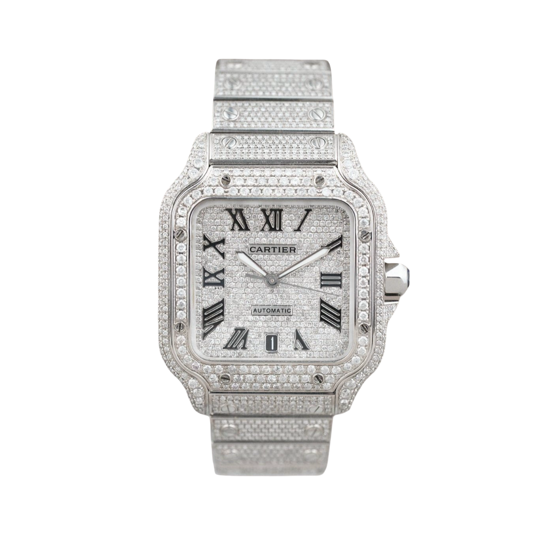 Moissanite Cartier Santos (ICED OUT)